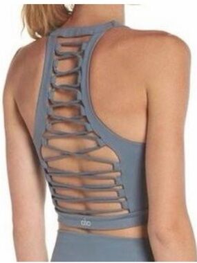 NWT ALO Yoga Blue Quartz Movement bra .